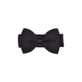 Mini black ribbon bow hair clip for girls with elegant fabric texture and compact design - Black (4)