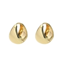 Polished gold-plated waterdrop earrings made with premium 925 sterling silver needles - Gold