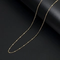 Minimalist 18k gold plated titanium steel O-chain necklace with small discs - Curb Disk Chain / Gold