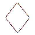 Rainbow plated geometric rhombus pendant made of polished 304 stainless steel - Rhombus-S1511 / Colorful