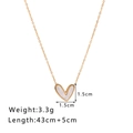 18k vergoldete Edelstahlhalskette mit Herzanhänger und Perlmutt-Inlay für Damen - Goldrand Weißer Perlmutt Herz Stil (NB-N1067) / 18K Gold