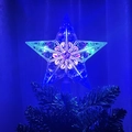 Star tree topper with blue LED lights for a 15cm to 21cm Christmas tree - 15cm Polka Dot Multicolor (Button Battery)