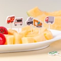 Pics à fruits créatifs en forme de voitures de dessin animé pour bento d'enfants - Style de véhicule