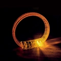 LED glow bracelet in vibrant orange with air bubble texture for parties and concerts - Orange