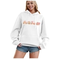White Christmas hoodie with gingerbread house graphic and front pocket for men and women - S / Tops / White-Gingerbread House Print