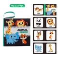 Animal Quiet Book with high-contrast patterns and colorful illustrations for baby early education - Forest Animals (20g)