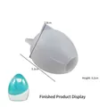 Stampo in silicone 3D orecchie di gatto per resina fai-da-te, altezza 3,2 cm, blu - Ciondolo piccolo uovo di dinosauro
