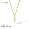 Oval Pearl Pendant Necklace (YYN023149)