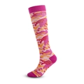 Pink and orange camo compression socks for athletic support and recovery - Pink Camouflage