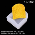 Siliconen mal in de vorm van een snee brood voor DIY zeep en kaarsen maken - Toast / Transparant