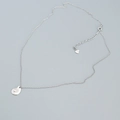 Halskette aus Sterling Silber mit Schneckenanhänger und S925-Herzanhänger in Silber - 925er Silber / Weißgold