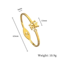 Detaillierte Größenangaben des goldenen Schmetterlingsarmbands mit Maßen und Gewicht - S313 Gold Stil (S313) / Gold