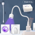 Mini white USB LED nail lamp variant XZM-4 with professional packaging for UV gel polish - USB Flexible White Nail Lamp