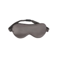 Dark gray 22 momme 100% mulberry silk sleep eye mask with elastic headband - Grey Coffee