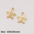 Star-shaped golden alloy pendant with 'Just for you' engraving for DIY jewelry - XK1521# KC Gold