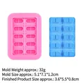 Pink and blue silicone capsule pill mold with 10 cavities for DIY resin and fondant crafts - 3# B1079 Capsule Shape / Pink