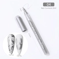 Professional silver nail art acrylic paint marker with 7mm tip and 3ml silver ink - 3ml / Silver