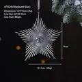 Stella di Natale argento scintillante con finitura glitterata e diamante centrale decorativo - A1024(Stella Radiante)
