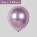 12-inch 2.8g shiny metallic purple latex balloon for birthdays and party decorations - Metallic Light Purple - Large