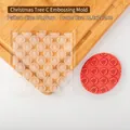 Christmas tree pattern fondant embossing mold for cookies with SY0161 clear plastic stamp - SY0161-Christmas Tree C