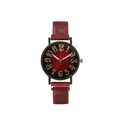 Orologio al quarzo da donna con quadrante sfumato rosso e cinturino magnetico - Rosso
