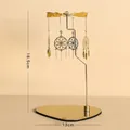 Goldenes rotierendes Traumfänger-Windspiel, Höhe 18,5cm, Metall-Deko für das Zuhause - Traumfänger Stil 4 / Gold