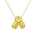 Goldene Ballon Buchstabe A Kette mit Zirkonia-Steinen und feiner Halskette - Buchstabe A / Gold