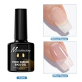 7,5ml Fiber Rubber Base Gel voor reparatie en versterking van nagels met UV/LED-lamp - Transparante Vezelgel (8ml)