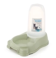 Automatic pet feeder in bean green finish, large capacity bowl for dogs and cats - Waterer (Round) / Green