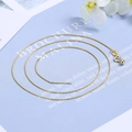 0.6mm Diameter Box With Universal Chain 45cm Long Gold Color. / 925 Silver