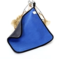 Microfiber cleaning cloth in blue and gray dual-color design on a metal rack - 20x30cm 400g/㎡ / Grey Blue