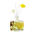 Botella plana flor preservada difusor de varillas fragancia de hogar ambientador. - Gardenia blanco puro / 200ml