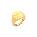 Octagonal gold-plated stainless steel signet ring with Made of Magic engraving - Made of Magic