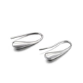 Pendientes de gota en acero inoxidable plateado pulido con diseño minimalista - Estilo en Forma de Gota (KE83150-K) / Color Acero