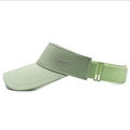 Hellgrüner Sport-Sonnenschutz für Damen mit elastischem Band und Metallic-Logo - Verstellbar / Obstgrün