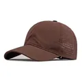 Casquette de baseball marron café séchage rapide avec panneaux latéraux perforés laser - Café