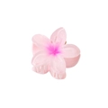 Sweet 4cm candy-colored frangipani hair claw clip in translucent pink with floral design - 4cm / Light Pink