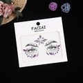Autocollants de visage en cristal violet et bijoux pour les yeux sur carte de marque - 165*155mm / Violet fantôme