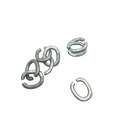 Vintage silver finish O-ring connector for DIY bracelet and necklace jewelry making - Polished Meteorite Color O-Ring