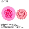 Stampo in silicone a forma di rosa rosa con modello per decorazione torte e dolci - Stile 2#15-772 / Rosa