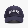 Casquette de baseball en coton bleu marine avec broderie Colorado et couronne souple - Réglable / Bleu marine