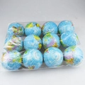 Bulk pack of 12 foam globe stress balls with world map print in clear plastic bag - Earth Pattern Stress Ball Set