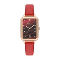 Orologio vintage quadrato da donna con quadrante sfumato rosso e cassa oro rosa - Rosso