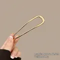Épingle à cheveux papillon dorée en U, spécification de 12,5 cm de long et 24,8 g de poids - Style Lisse en U (#217) / 12CM (24,8g) / Or