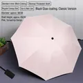 Pink UV folding umbrella with black glue coating and 96cm diameter for sun protection - Manual Reverse Folding / Pink