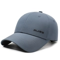 Casquette de baseball grise pour homme avec logo RUISI et tissu respirant texturé - Gris clair