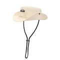 Chapeau de soleil extérieur beige avec cordon réglable et broderie montagne - M (56-58cm) / Beige