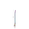 Rainbow stainless steel yerba mate straw filter spoon 15cm with detailed dimensions - 15cm-Rainbow Filtering Straw