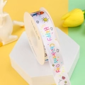 White satin ribbon with colorful Happy Children's Day print for gift box packaging - Lucky Three Cartoon