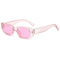 Fashionable candy color cat eye sunglasses in transparent pink with vintage small frames - C08 Transparent Pink